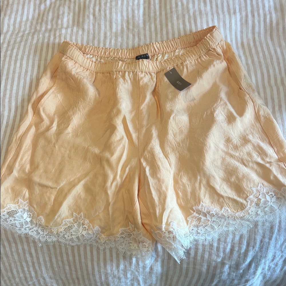 NWT J. Crew Lace Shorts, Yellow, SM